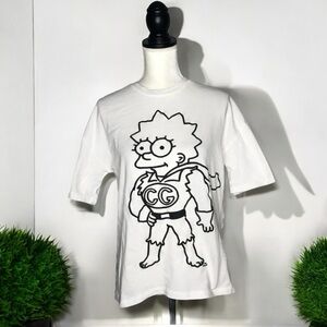 ZARA x SIMPSONS Lisa Simpson Graphic Print Clobber Girl Superhero T Shirt